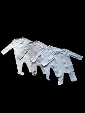 Gended Neutral Baby One-Piece Footed Sleepsuits Bundle Of 4